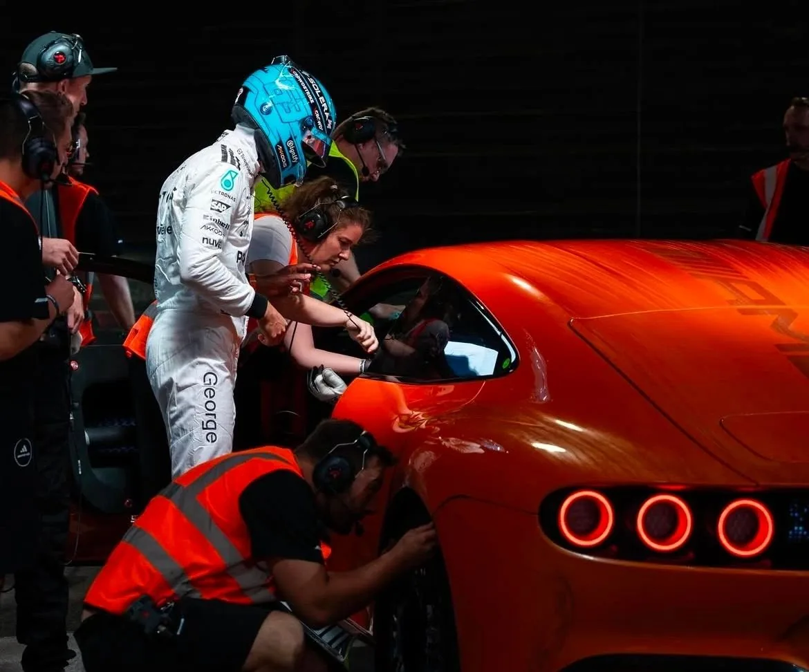 George Russell Drives Historic Record Attempt