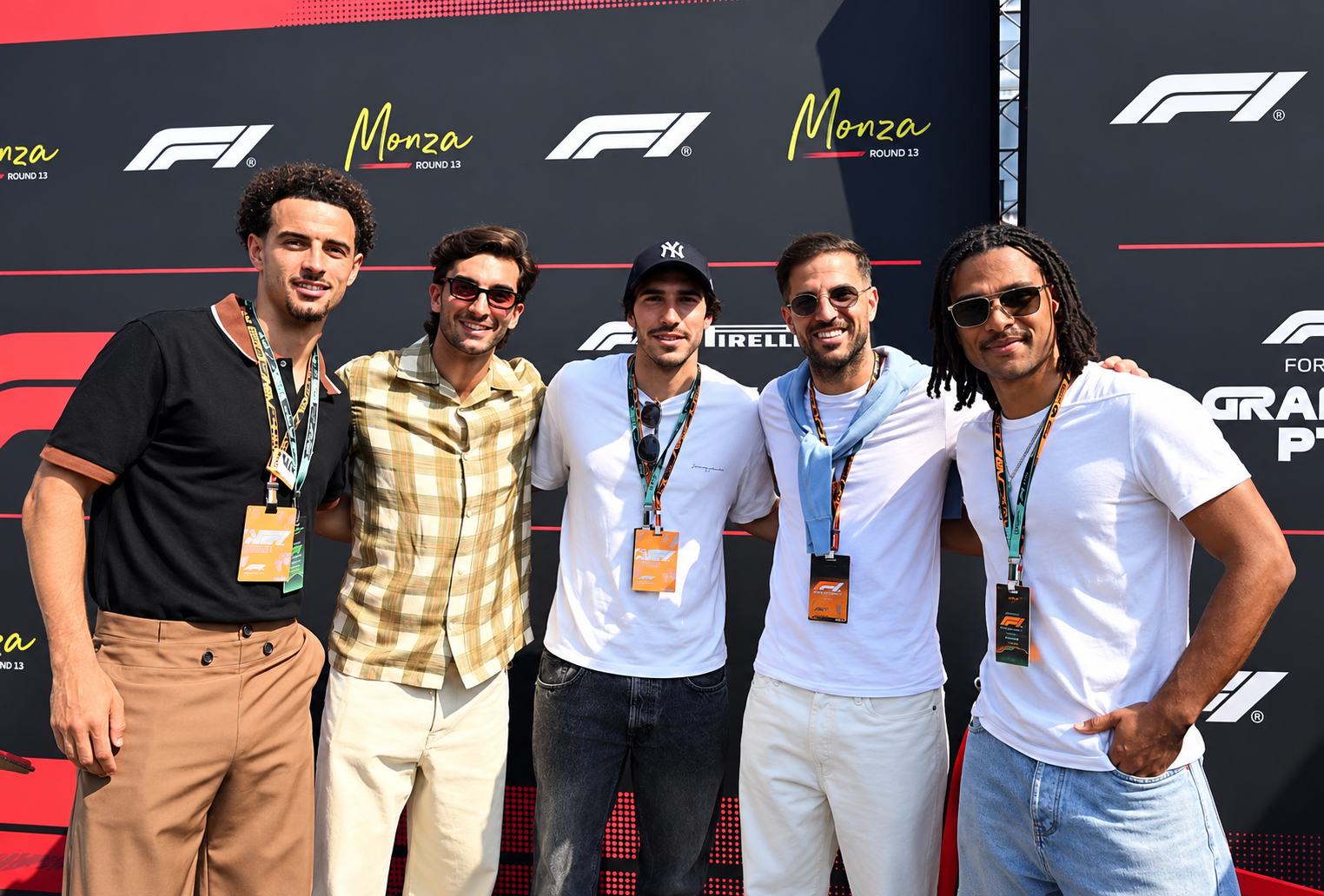 Football Stars at the Monza GP